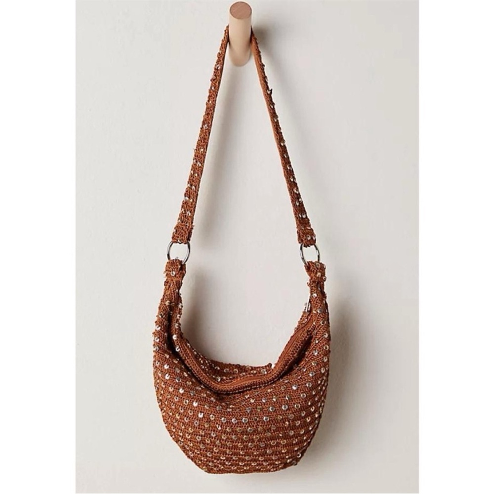 NEW Free People Catch My Shimmer Sequin Sling Bag - Picture 1 of 8